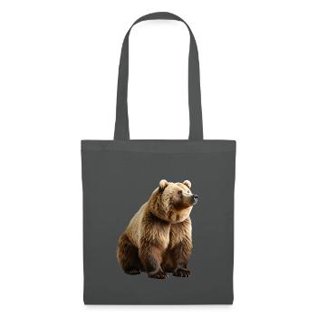 Les ours bruns sont omnivores - Sac en tissu - gris graphite - Devant
