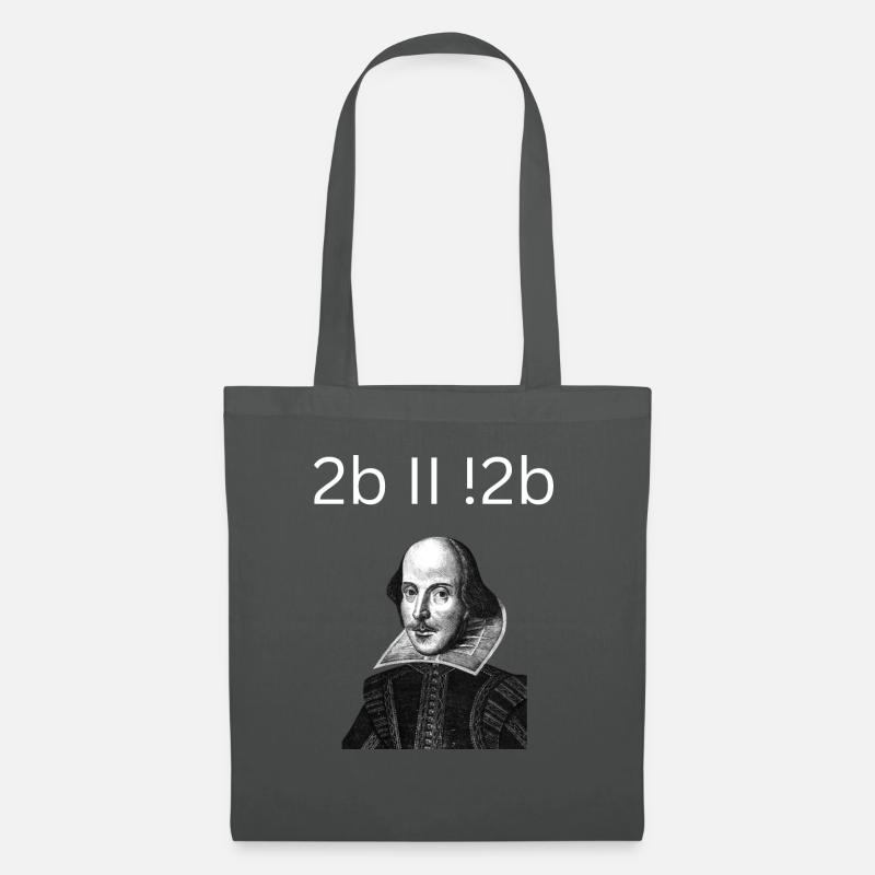 2b II !2b Shakespeare Shirt für Programmierer - Stoffbeutel - Graphite
