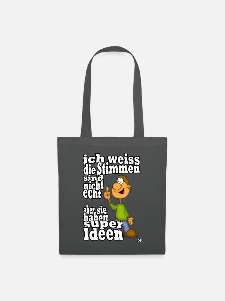 die Stimmen sind nicht echt am Geburtstag Festival - Stoffbeutel - Graphite