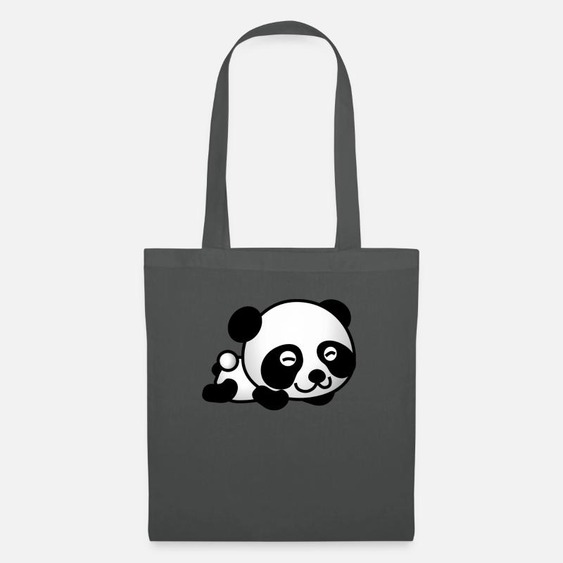 panda - Stoffbeutel - Graphite