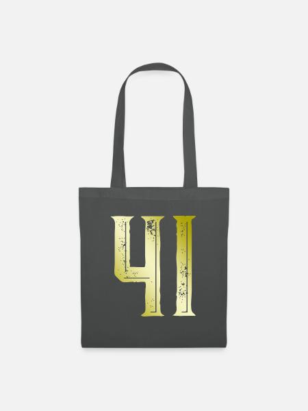 41 Zahl Symbol - Stoffbeutel - Graphite