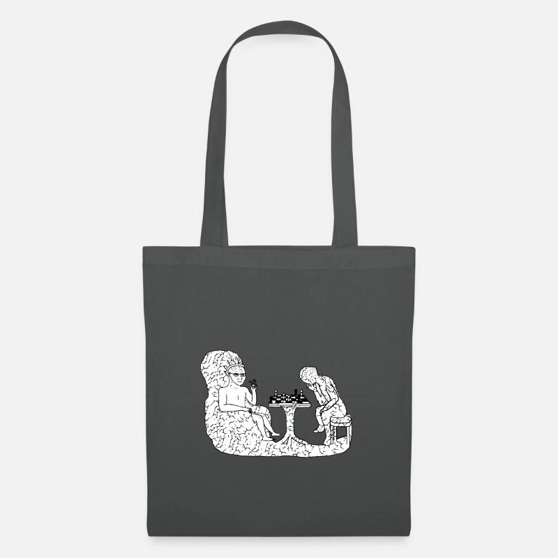 Internet Meme - Brainlet Schach Meme - Sac en tissu - gris graphite