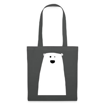 Freundliche Eisbär Zeichnung - Stoffbeutel - Graphite - Vorne