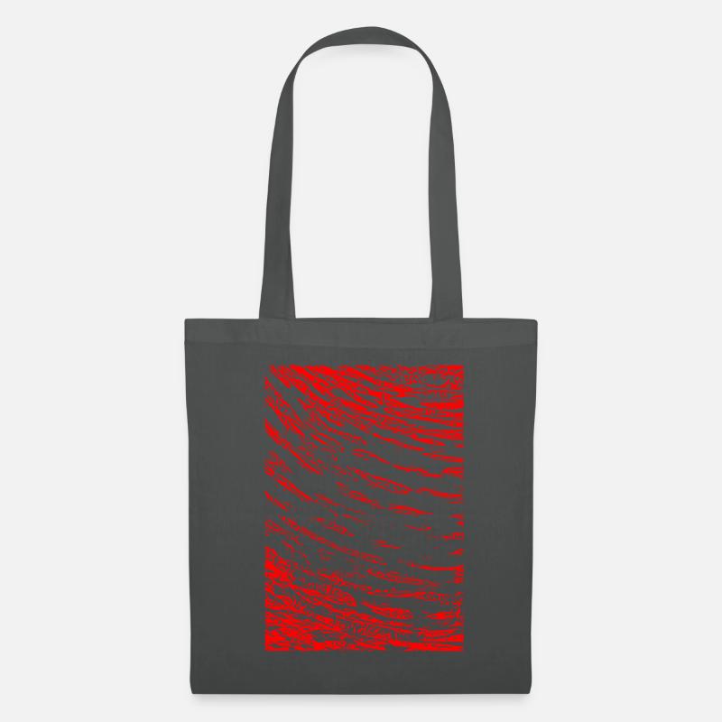 Abstraktes Bild / rot / Muster / Linie - Stoffbeutel - Graphite