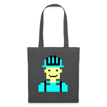 Construction Worker Pixel 01 - Tote Bag - graphite grey - Front