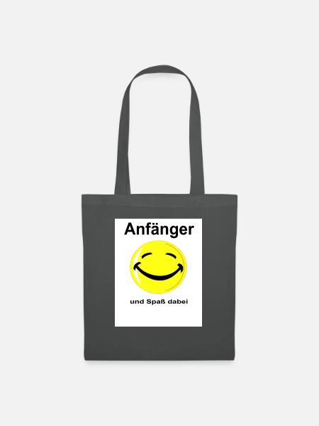 Anfänger und Spass dabei - Stoffbeutel - Graphite