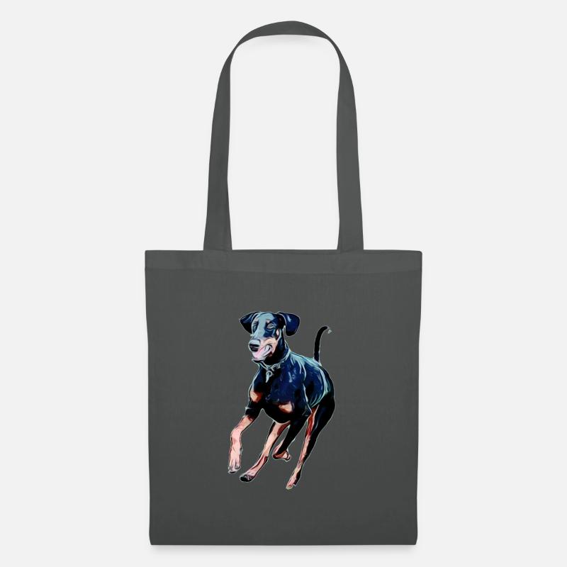 Dobermann - Stoffbeutel - Graphite