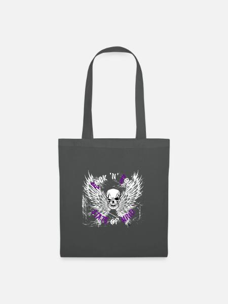 Rock n Roll state of mind helles Design - Stoffbeutel - Graphite
