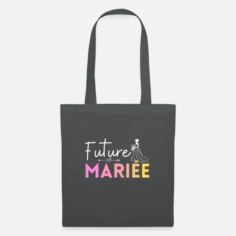 EJVF - Future Mariée - Bride to be - Sac en tissu - gris graphite