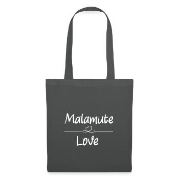 Malamute Love - Stoffbeutel - Graphite - Vorne