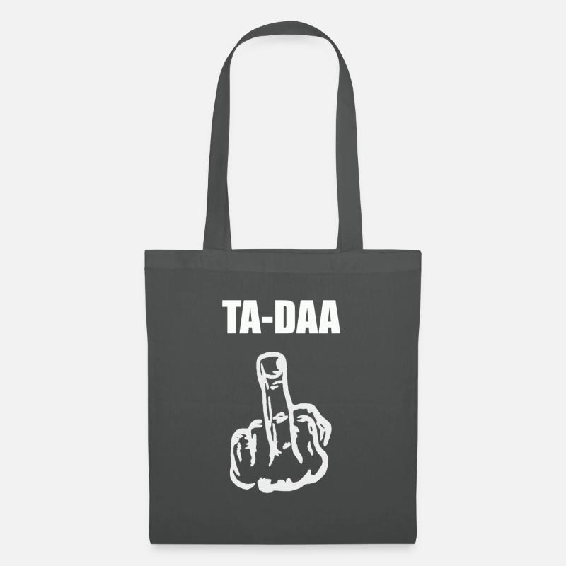 Ta-Daa Mittelfinger Stinkefinger Geschenk Idee - Stoffbeutel - Graphite