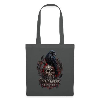 The Ravens Remember – Wikinger Raben Design - Stoffbeutel - Graphite - Vorne