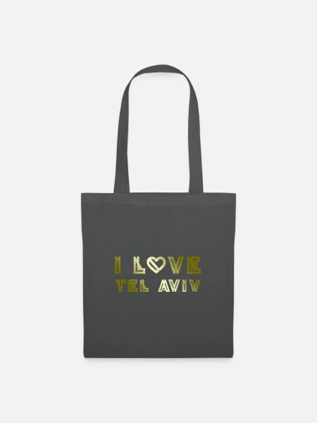 I Love Tel Aviv - Stoffbeutel - Graphite