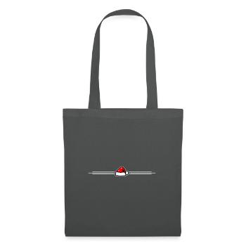 Symbole de Noël Chapeau de Père Noël - Sac en tissu - gris graphite - Devant