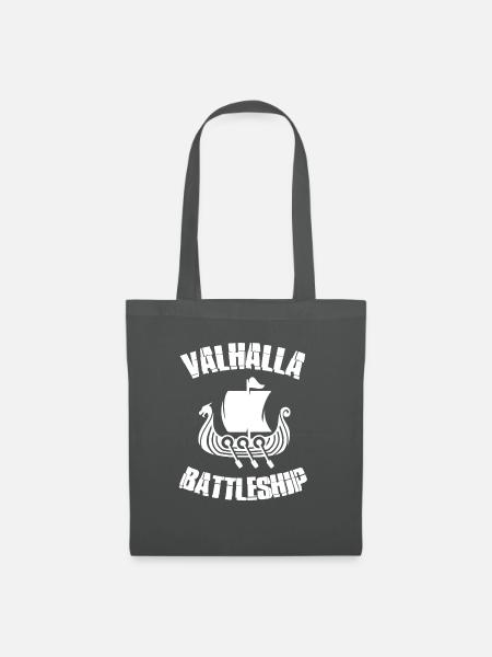 Valhalla Battleship Wikingerboot - Stoffbeutel - Graphite