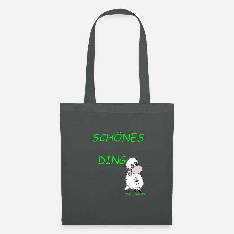 Nice thing! with Wolly Sheepling Gaming - Tote Bag - graphite grey