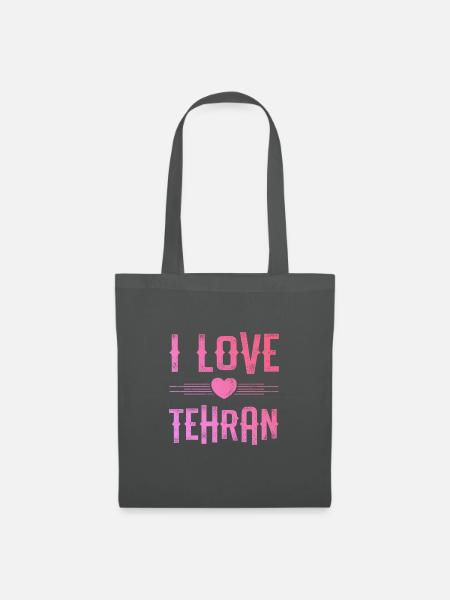 I Love Tehran - Stoffbeutel - Graphite