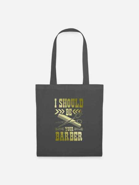 Barber friseur - Stoffbeutel - Graphite