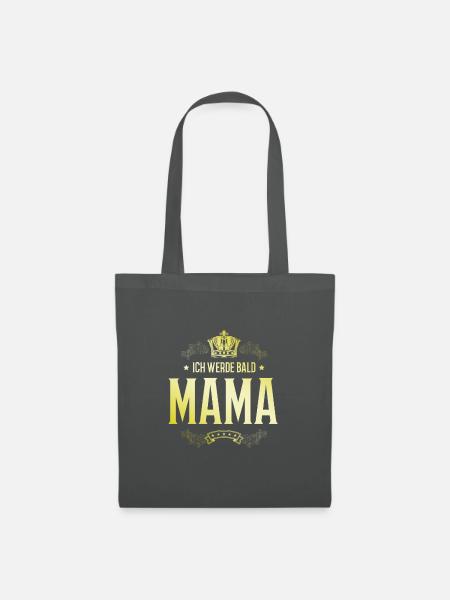 Ich werde Bald Mama - Stoffbeutel - Graphite