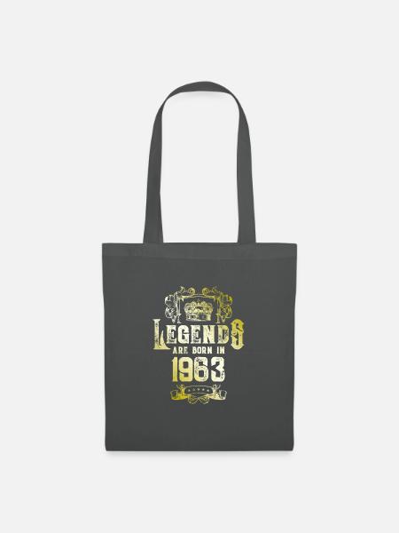 1963 legends geburtstag - Stoffbeutel - Graphite