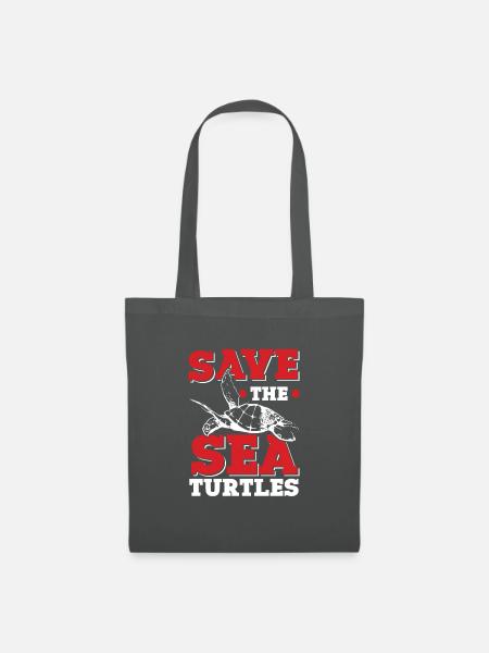 save the ocean schildkröte - Stoffbeutel - Graphite
