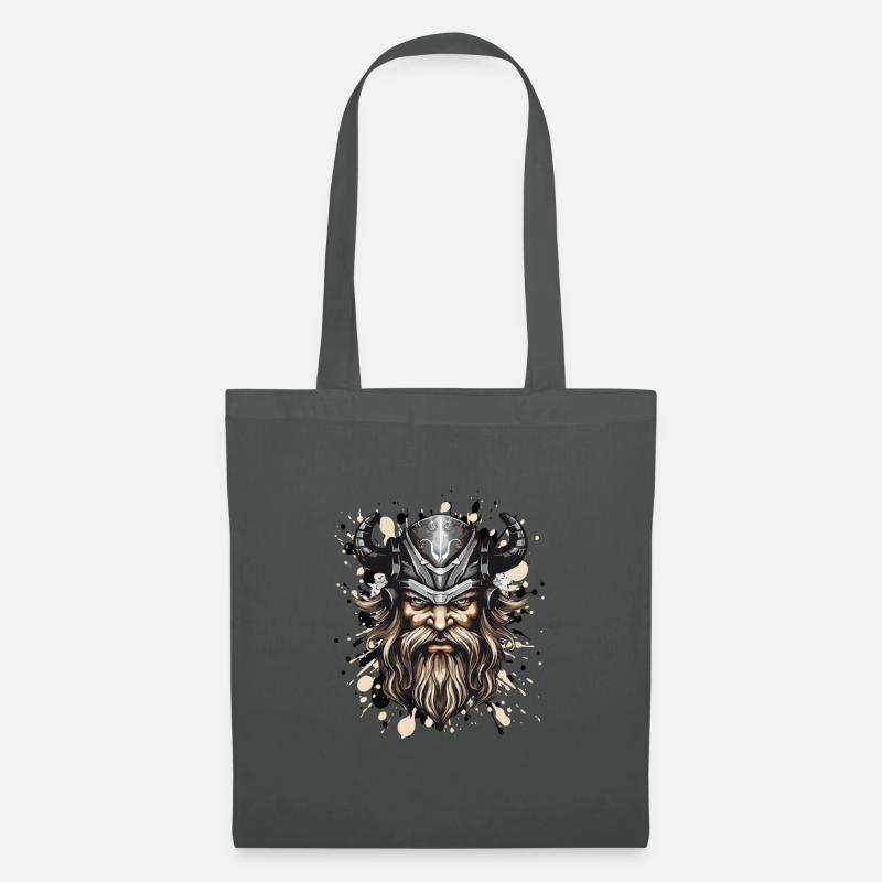Wikinger Kopf Helm Odin - Stoffbeutel - Graphite