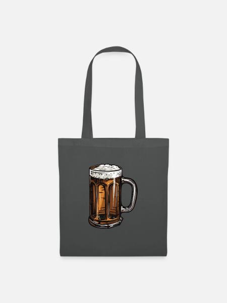 Bierkrug Bier Malz - Stoffbeutel - Graphite