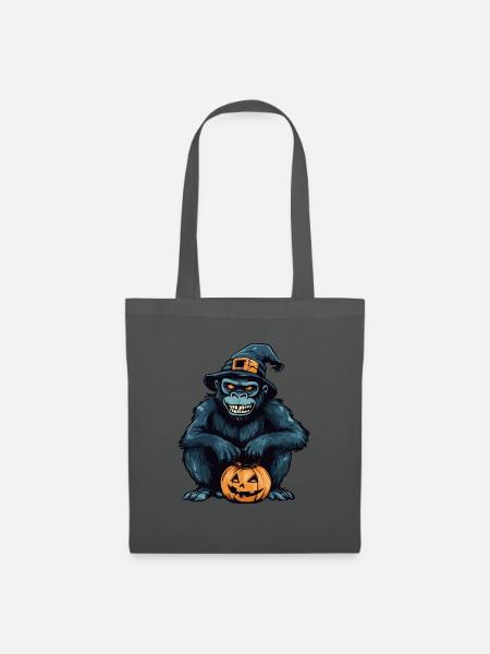 Gorilla Halloween Zombie - Stoffbeutel - Graphite
