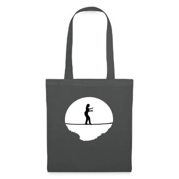 Slacklining Woman - Tote Bag - graphite grey - Front