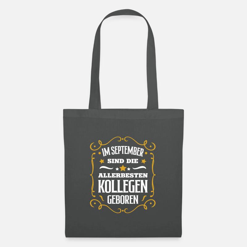 Geburtstag Kollege September beste Kollegen Geb - Stoffbeutel - Graphite