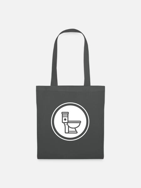 Wc Toilette - Stoffbeutel - Graphite