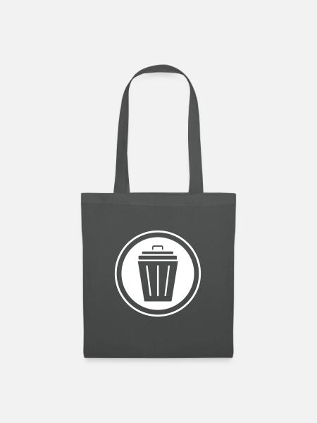 Mülltonne Symbol - Stoffbeutel - Graphite