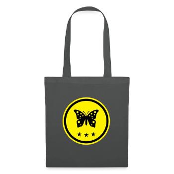 Symbole papillon - Sac en tissu - gris graphite - Devant