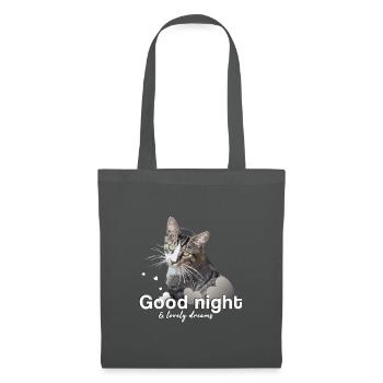 Schlafshirt gute Nacht good night - Stoffbeutel - Graphite - Vorne