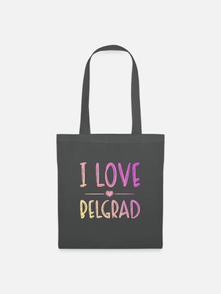 I Love Belgrad - Stoffbeutel - Graphite