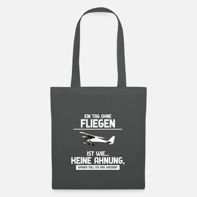Flugzeug Pilot Flieger Ultaleichtflugzeug UL - Stoffbeutel - Graphite