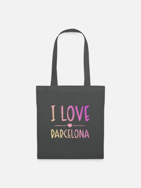 I Love Barcelona - Stoffbeutel - Graphite
