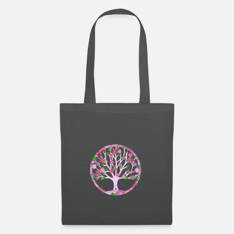 Baum des Lebens ,Lebensbaum,Graffiti,blumen - Stoffbeutel - Graphite