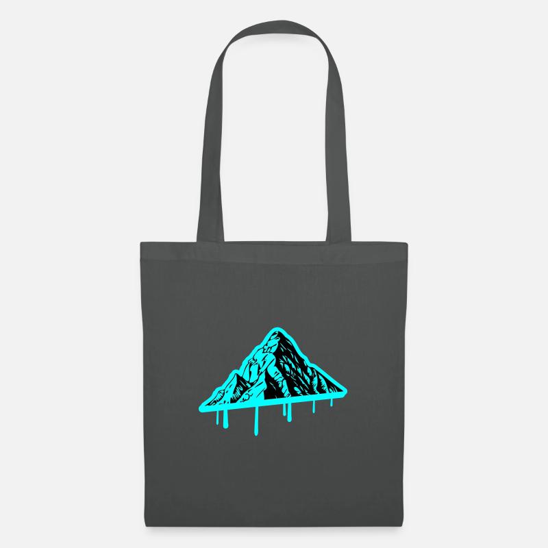 Berg Silhouette Symbol Mountains - Stoffbeutel - Graphite