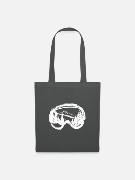 Skibrille Piste Berge - Stoffbeutel - Graphite