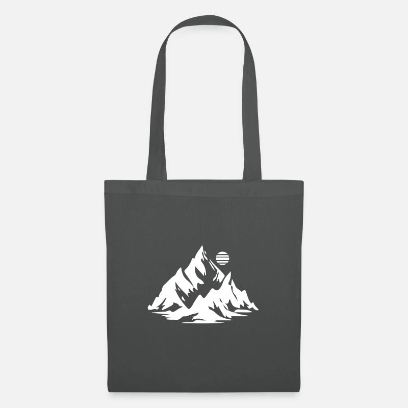 Berge Symbol - Stoffbeutel - Graphite