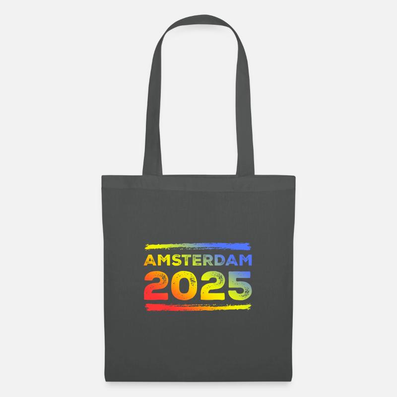 Amsterdam 2025 Bunt - Stoffbeutel - Graphite