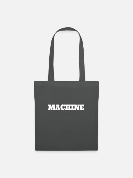 Maschine (weiß) - Stoffbeutel - Graphite