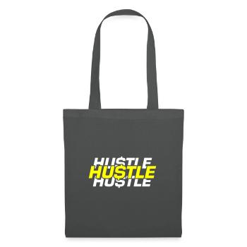 Hustle Quote - Stoffbeutel - Graphite - Vorne