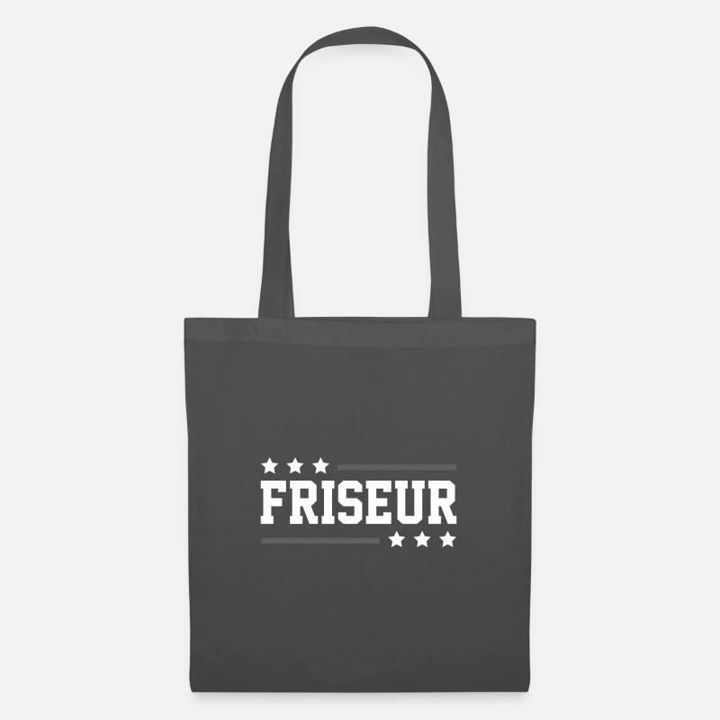 Friseur Beruf - Stoffbeutel - Graphite