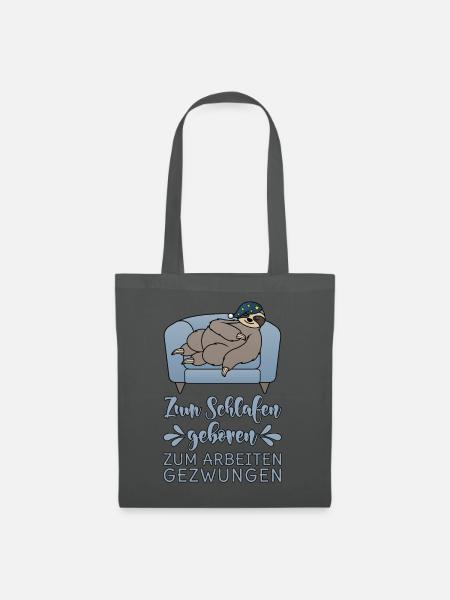 zum-schlafen-geboren - Stoffbeutel - Graphite