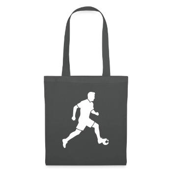 Fussballer Symbol Fussball Spieler Mann - Stoffbeutel - Graphite - Vorne