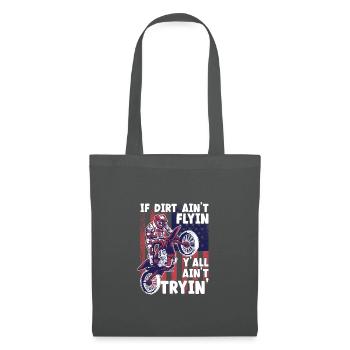 Funny Dirt Track Racing If Dirt Ain't Flyin - Tote Bag - graphite grey - Front