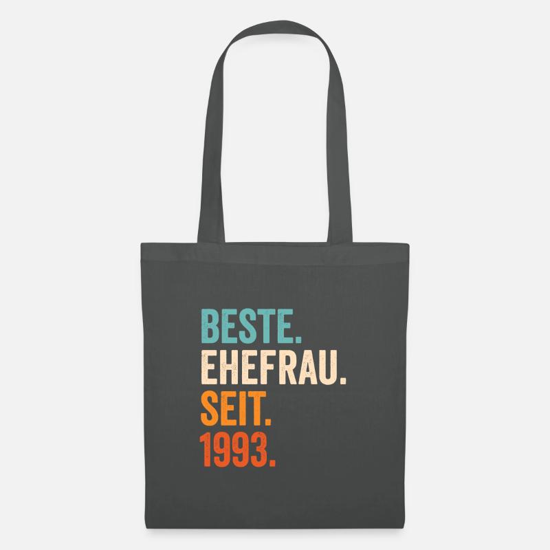 Beste Ehefrau Seit 1993 28. Hochzeitstag 28 Jahre - Stoffbeutel - Graphite