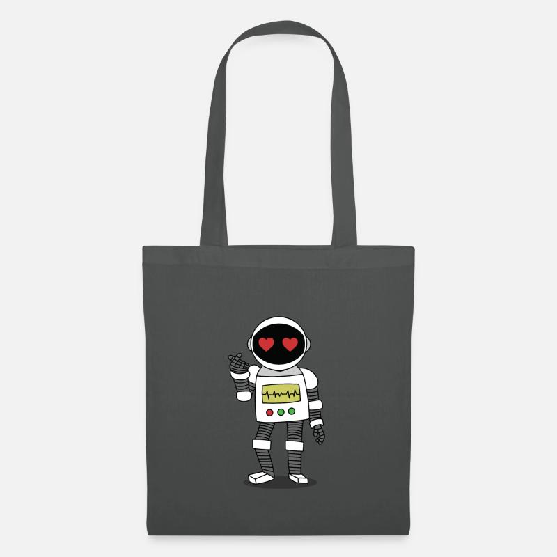 Roboter - Stoffbeutel - Graphite